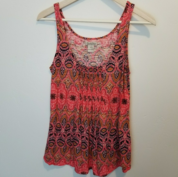 Lucky Brand Tops - Lucky Brand • Pin Tuck Patterned Tank